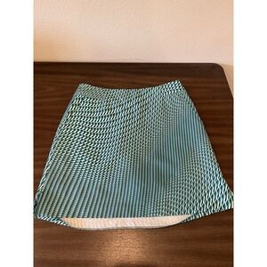 Womens EP Pro Golf Green Blue geometric Print Athletic Skirt Skort Shorts Size 4